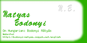 matyas bodonyi business card